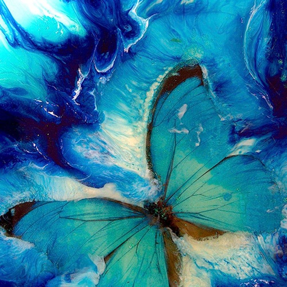 Abstract butterfly. Dreaming Butterfly Vibrant. Art Print. Antuanlle 2 Seascape. Limited Edition Print