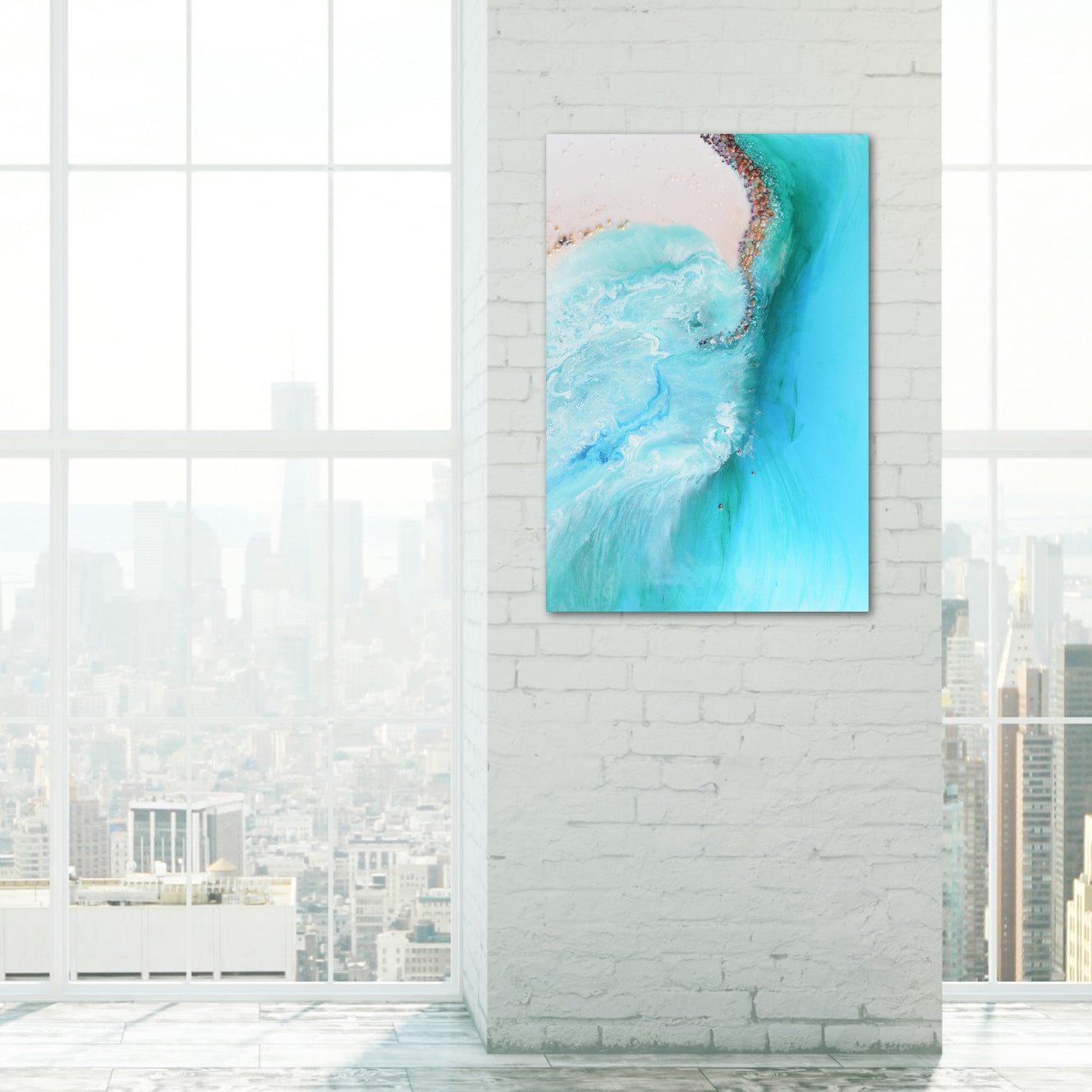 Abstract Coastline. Serenity 1 Ocean Artwork. Art Print. Antuanelle 2 Durdle Door Limited Edition Print