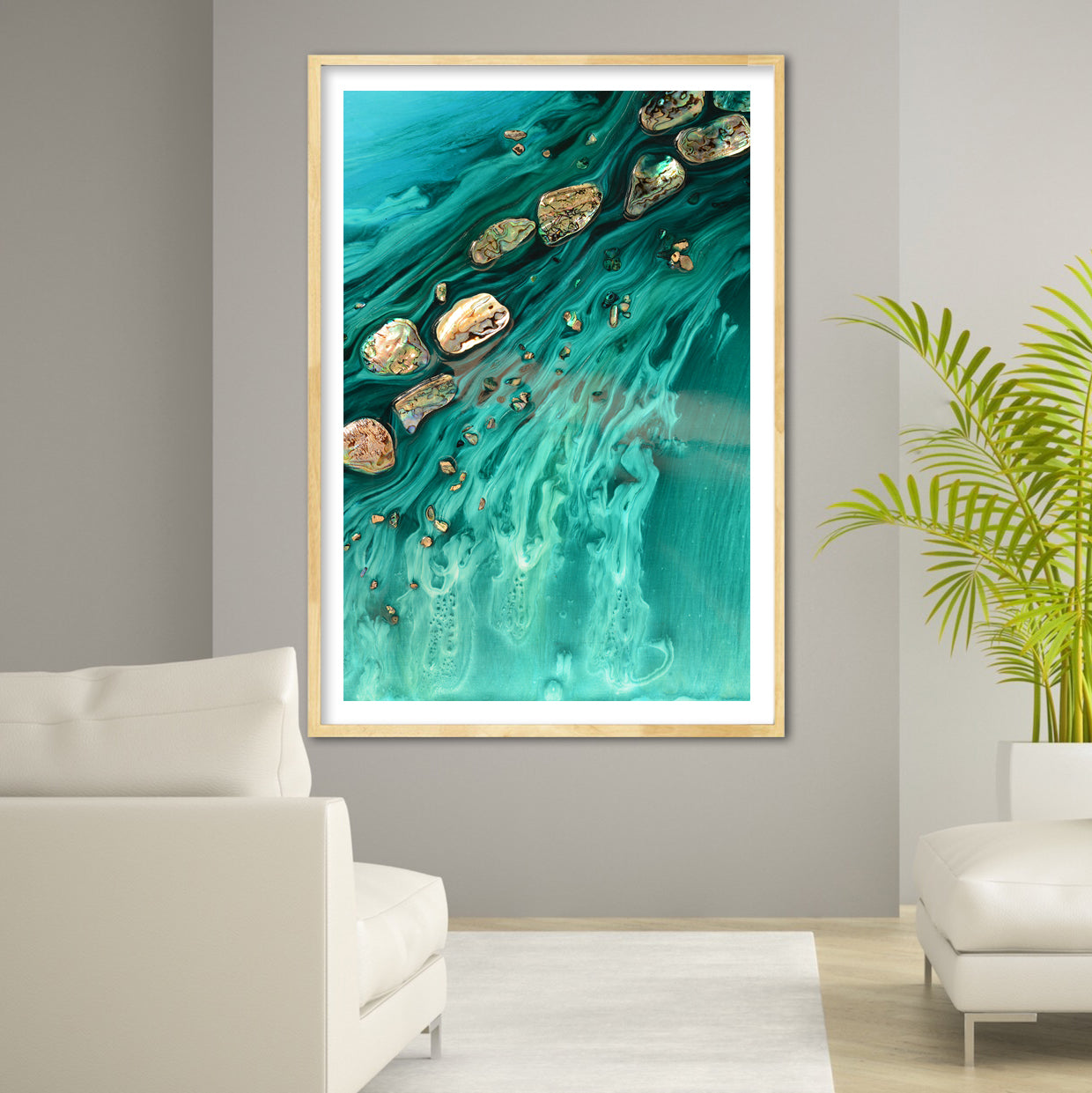 Abstract Ocean Artwork. Rise Above Seashells 1. Art Print. Antuanelle 4 Limited Edition Print