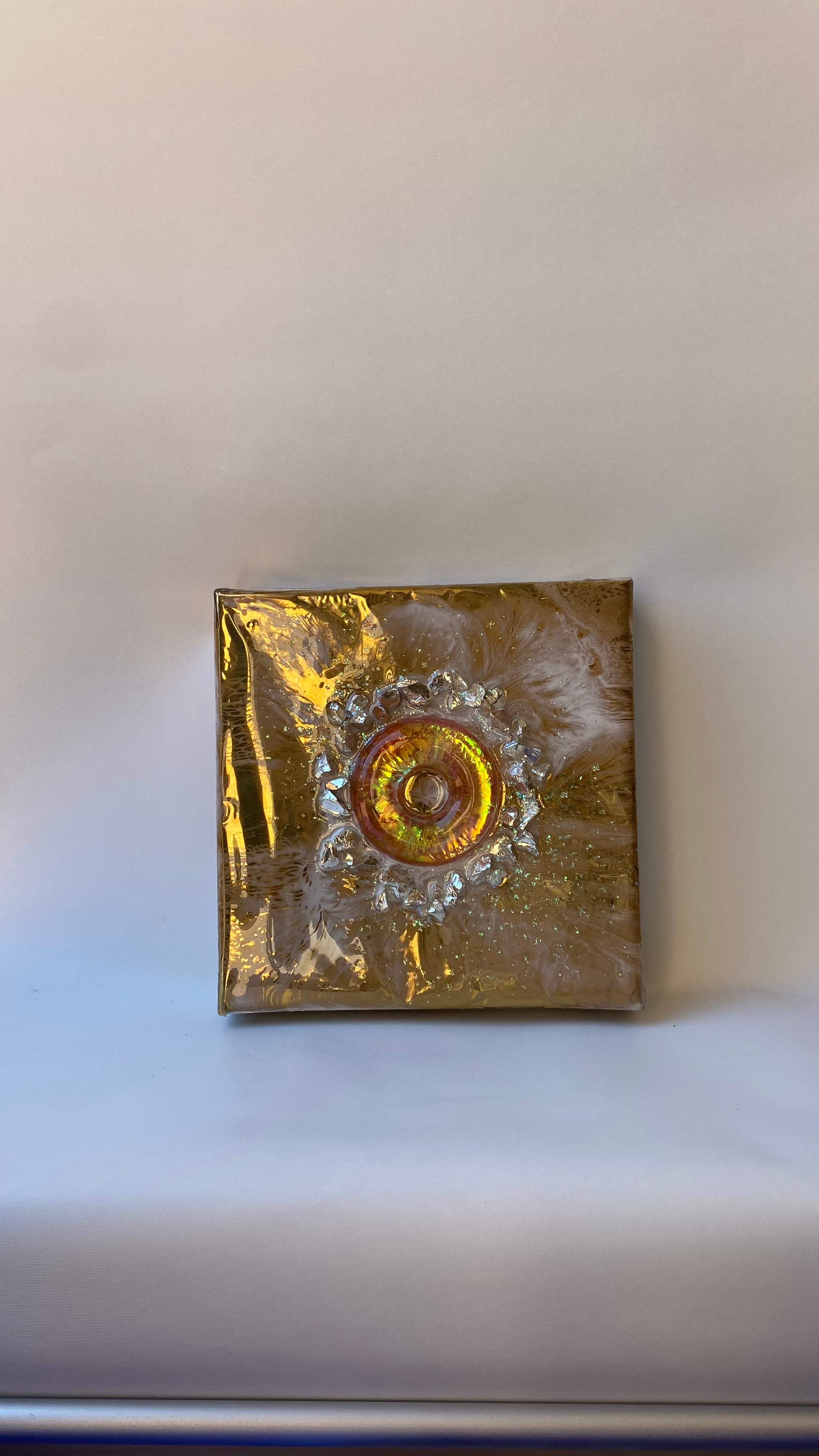 Gold Dazzling xmass doughnut mini artwork - Xmas Gift Idea