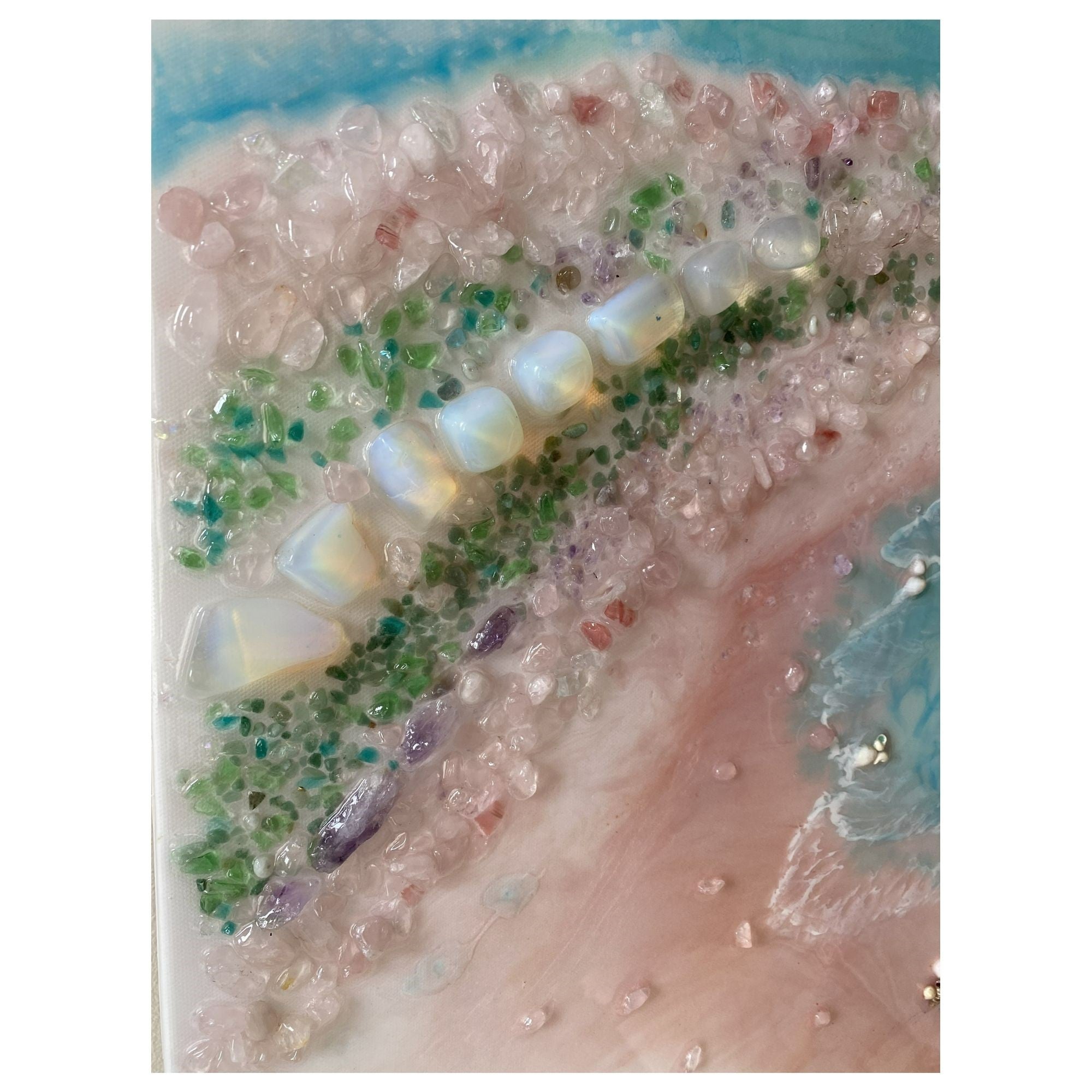 BOUNTY DREAM with roze quartz crystals 75x150cm