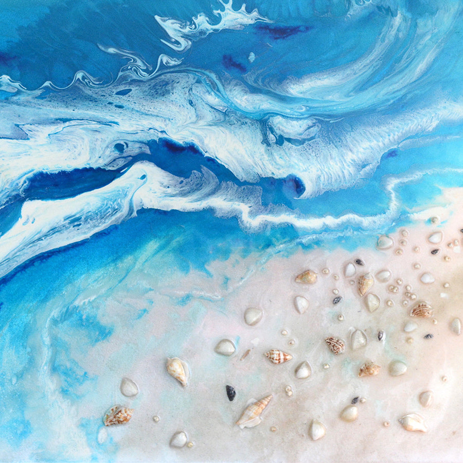 Abstract Seascape. Teal Ocean. Bali Utopia 4. Art Print. Antuanelle 6 Limited Edition Print