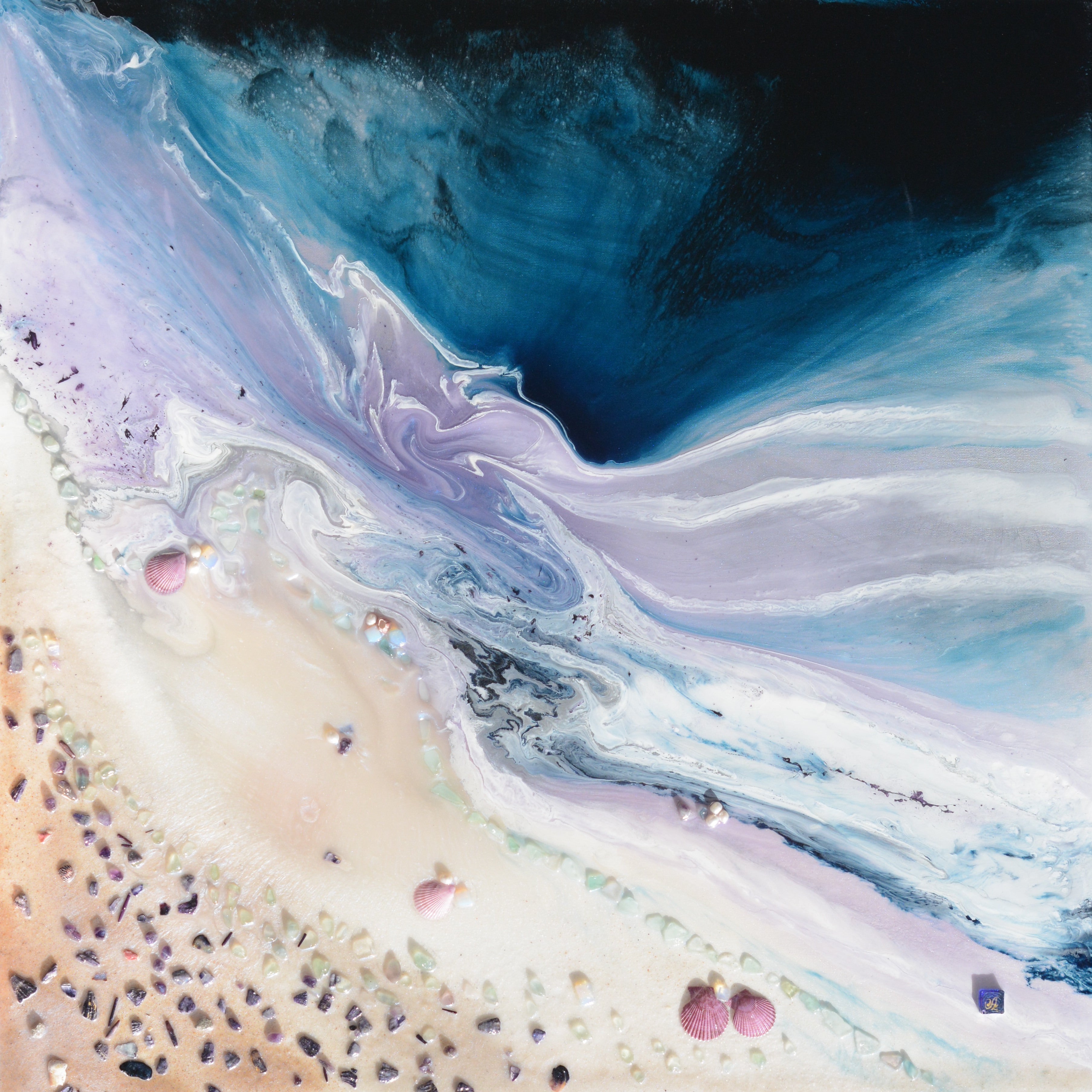 Abstract Sky. Navy & purple. Velvet Sky Twilight. Art Print.Antuanelle 5 sky Artwork. Limited Edition Print
