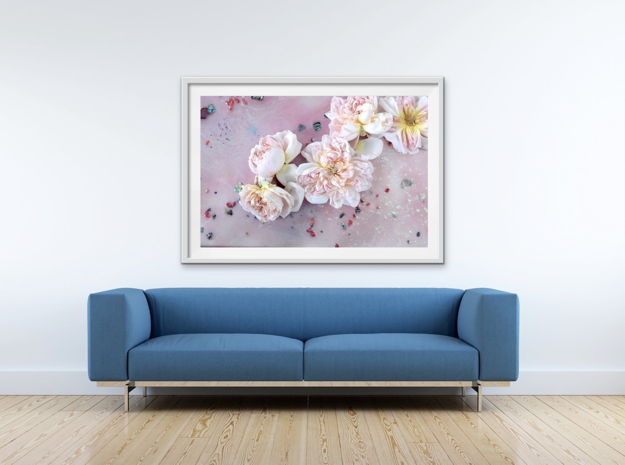 Abstract Purple Flowers. Flower Power Tea Party. Art Print. Antuanelle 3 Soft Pastel Floral Artwork. Limited Edition Print