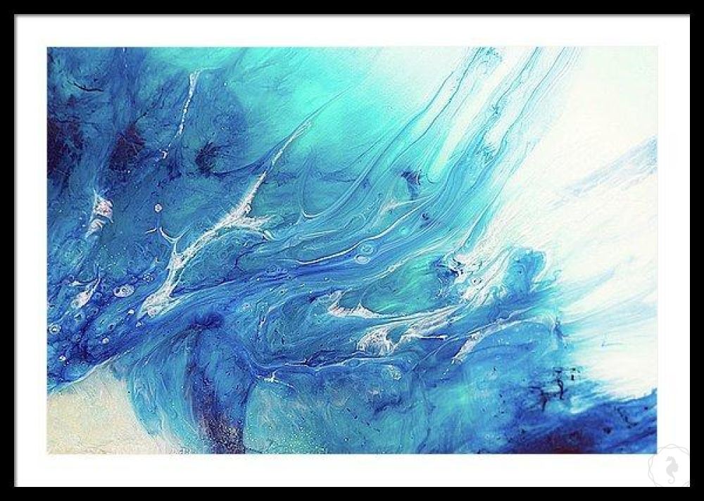 Abstract Seascape. Dreaming Gold Coast. Art Print. Antuanelle 5 Boho Ocean. Limited Edition Print