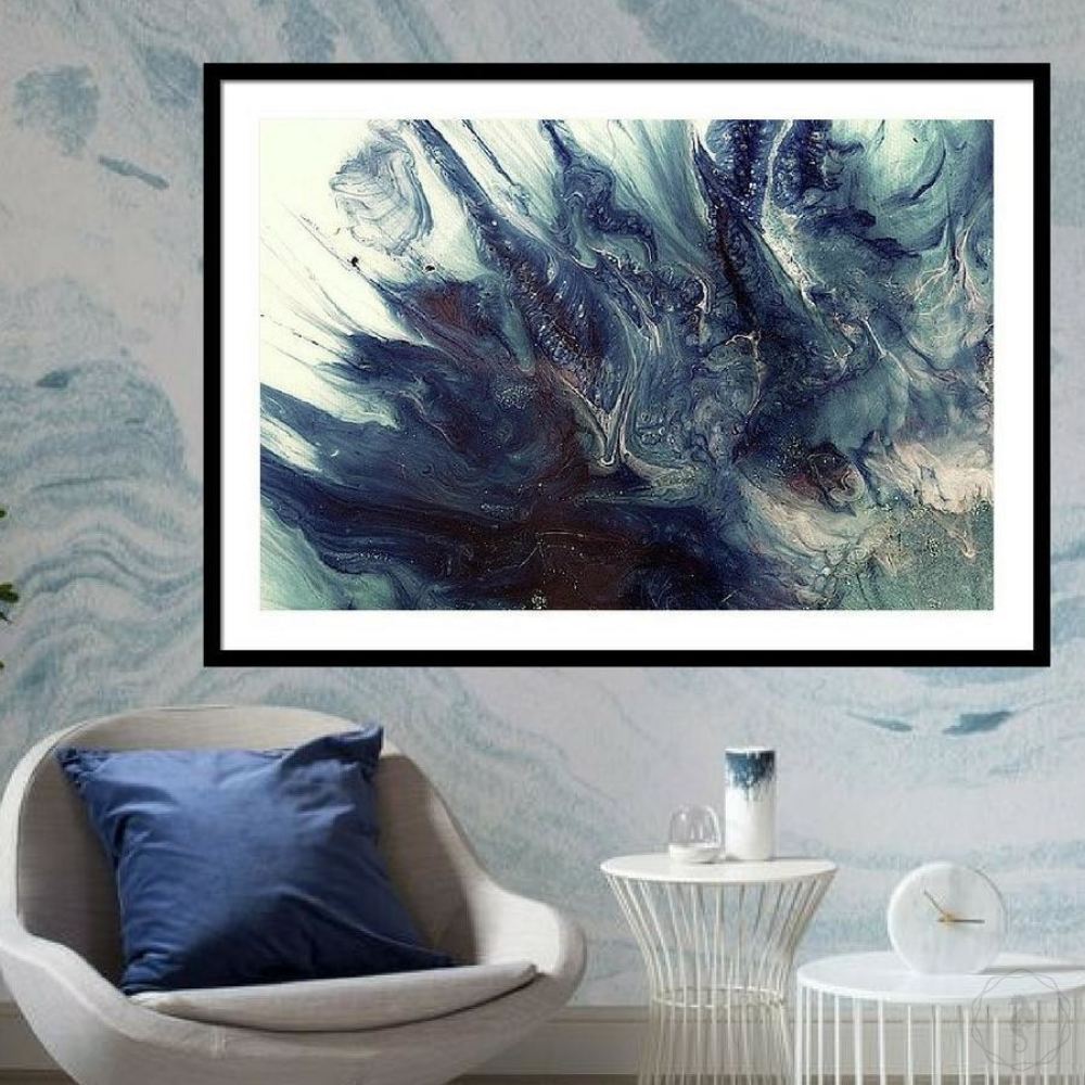 Abstract Seascape. Dreaming Grey Tide. Art Print. Antuanelle 1 Tide Ocean. Limited Edition Print