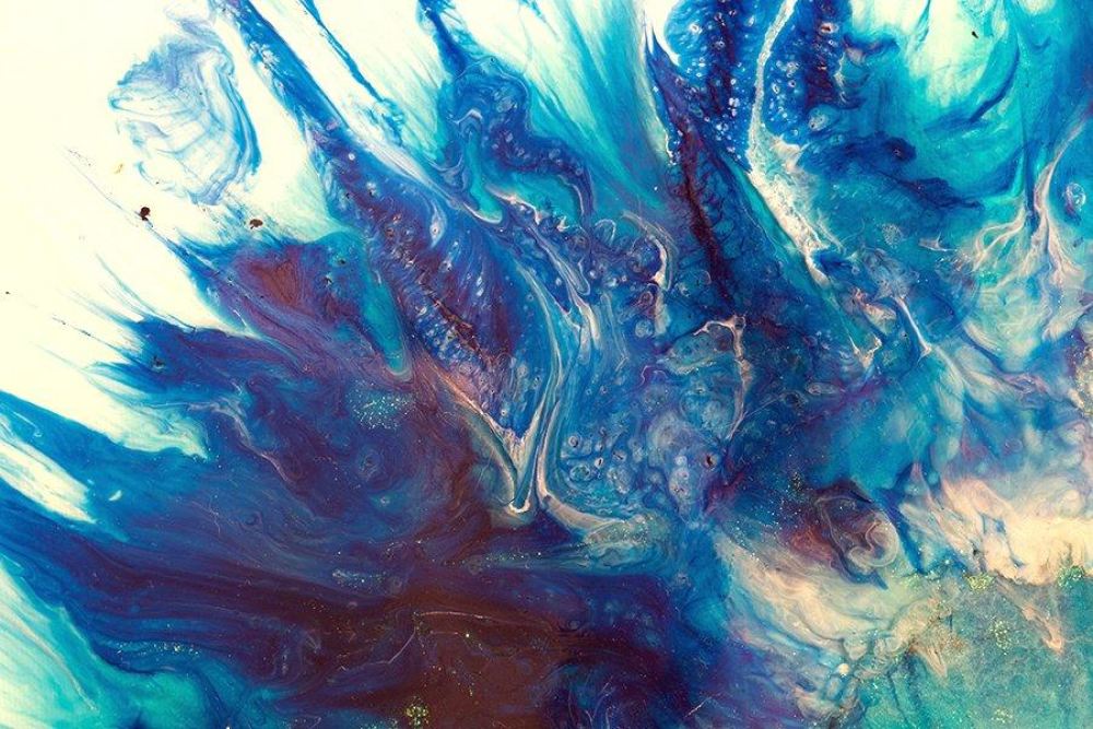 Abstract Ocean. Teal & Purple. Dreaming Indigo. Art Print. Antuanelle 4 Seascape. Limited Edition Print