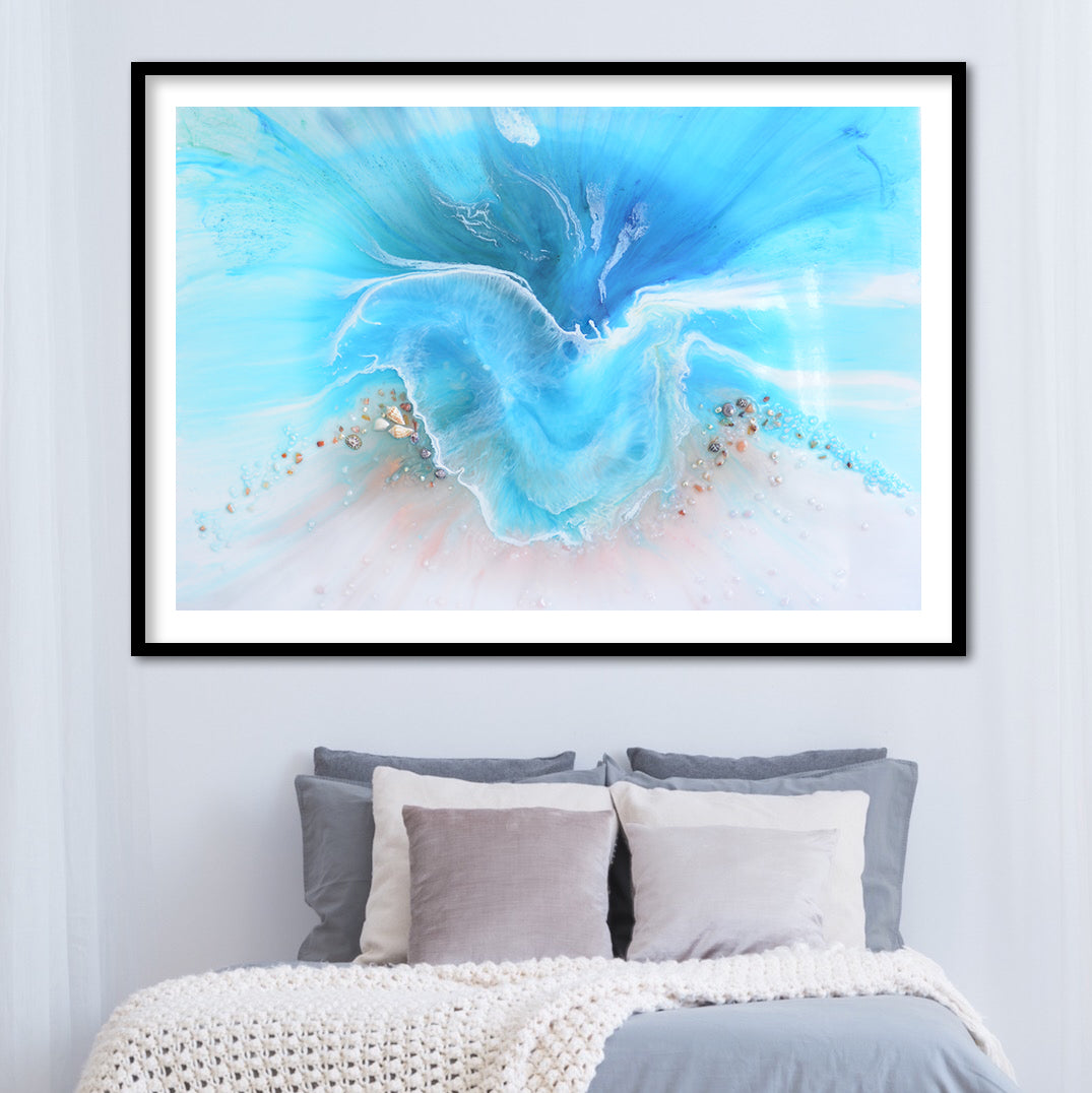 Abstract Ocean. Light Blue. Coogee Vibe 2. Art Print. Antuanelle 5 Ocean Artwork. Limited Edition Print