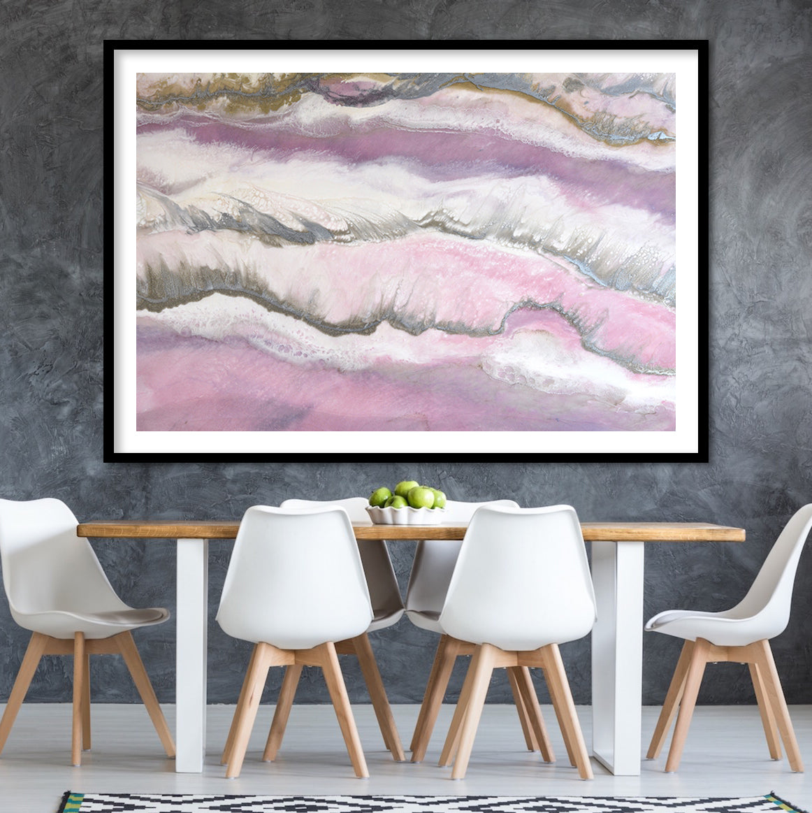 Abstract wave. Pastel Pink Ocean. Blush Sands 3. Art Print. Antuanelle Waves Limited Edition Print