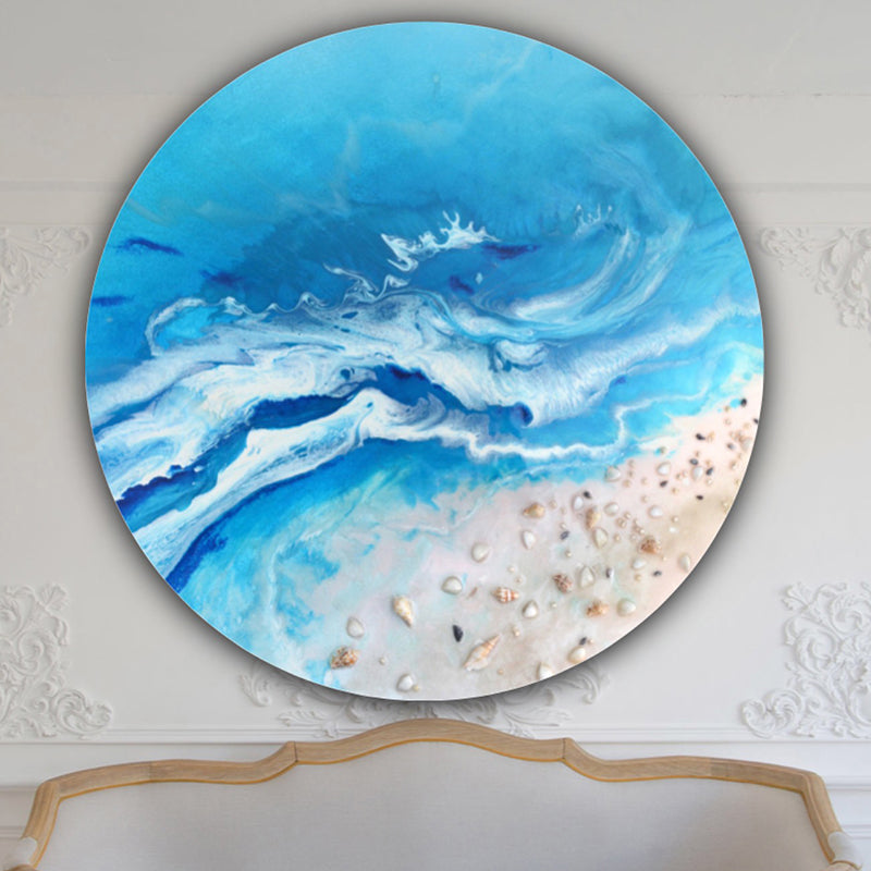 Round Abstract Ocean. Bali Utopia Portal. Art Print. Antuanelle 1 Portal Ocean Artwork.Round ACRYLIC PLEXIGLASS ROUND