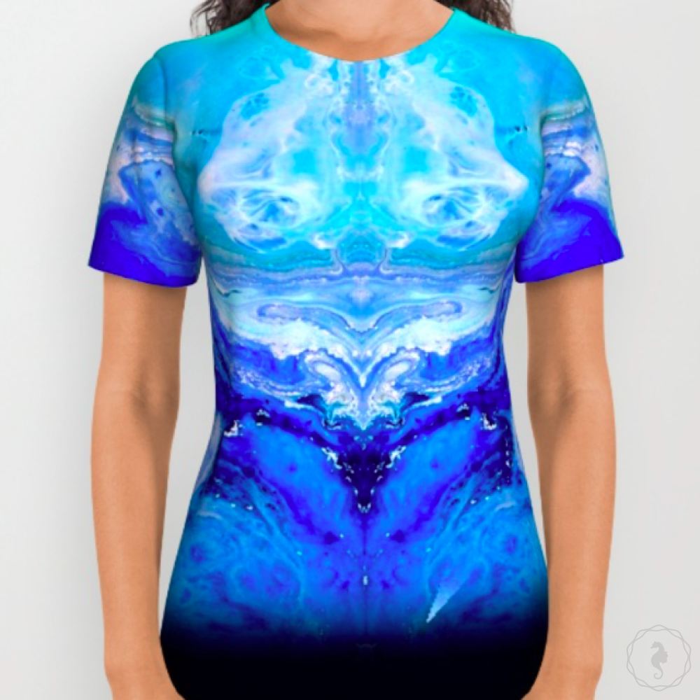 Abstract Blue T shirt women 1 Art T-Shirt | Life Style