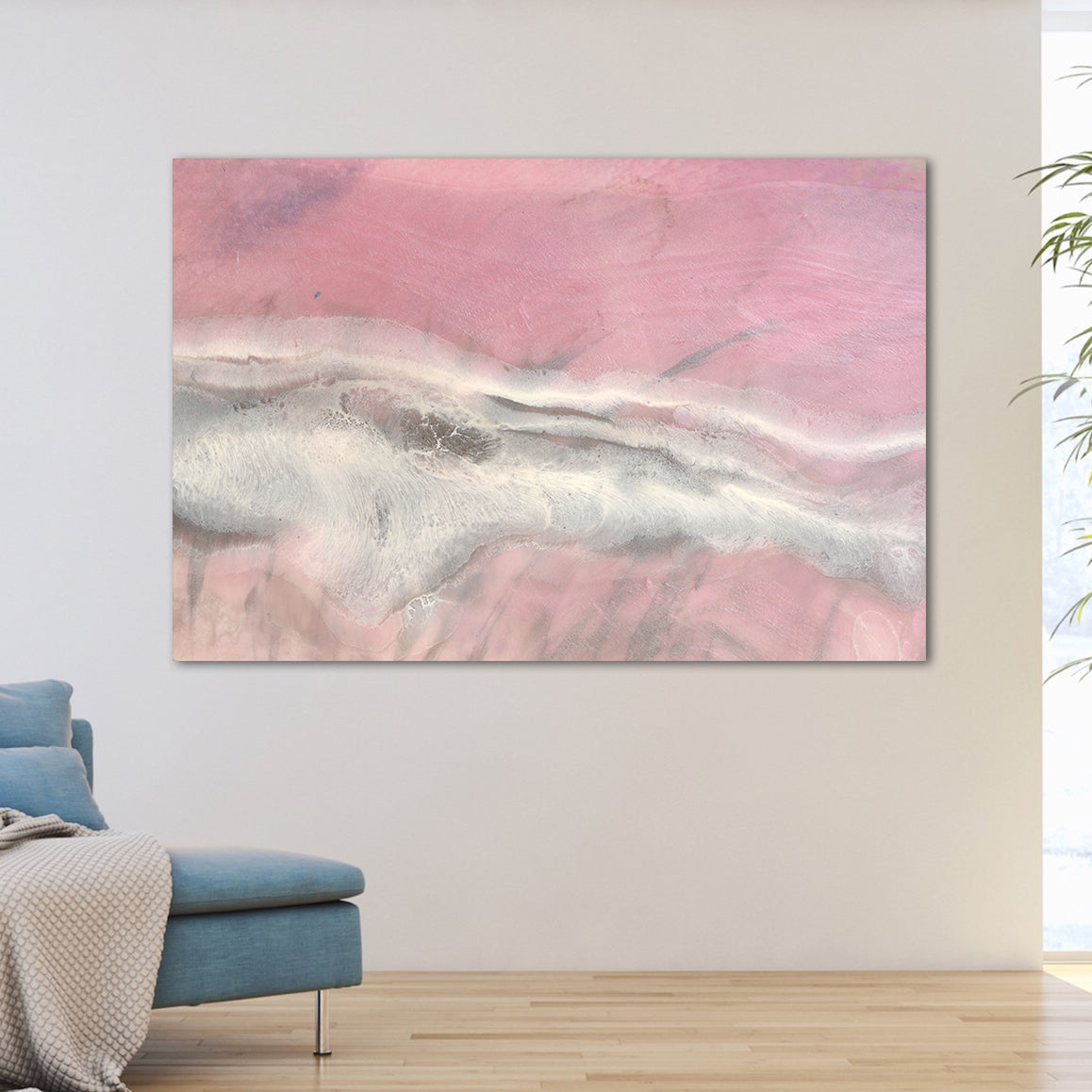 Abstract Coast. Rosy Pink Ocean. Blush Wave. Art Print. Antuanelle 2 Sands Coastal Artwork. Limited Edition Print