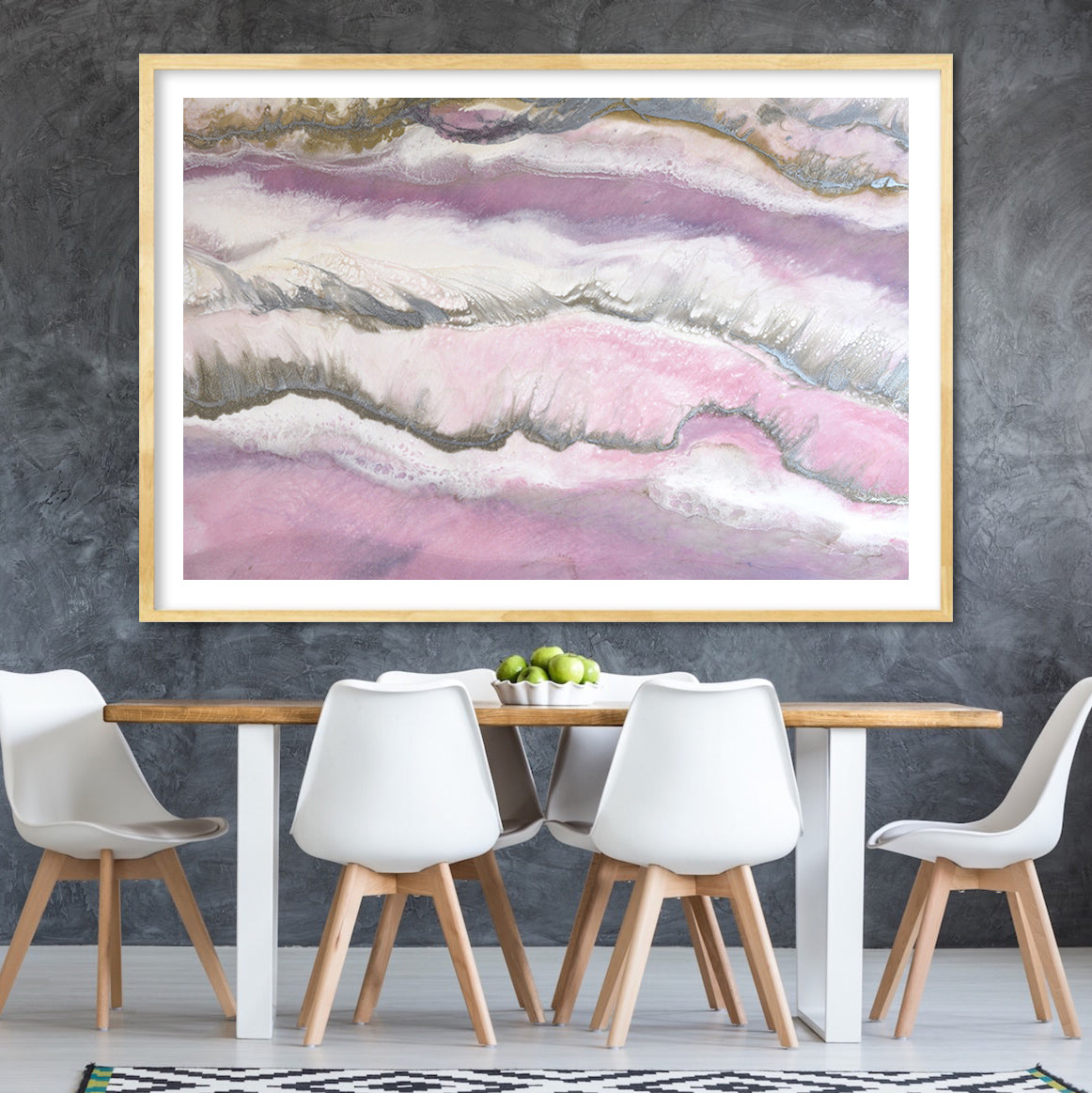 Abstract wave. Pastel Pink Ocean. Blush Sands 3. Art Print. Antuanelle 4 Waves Limited Edition Print