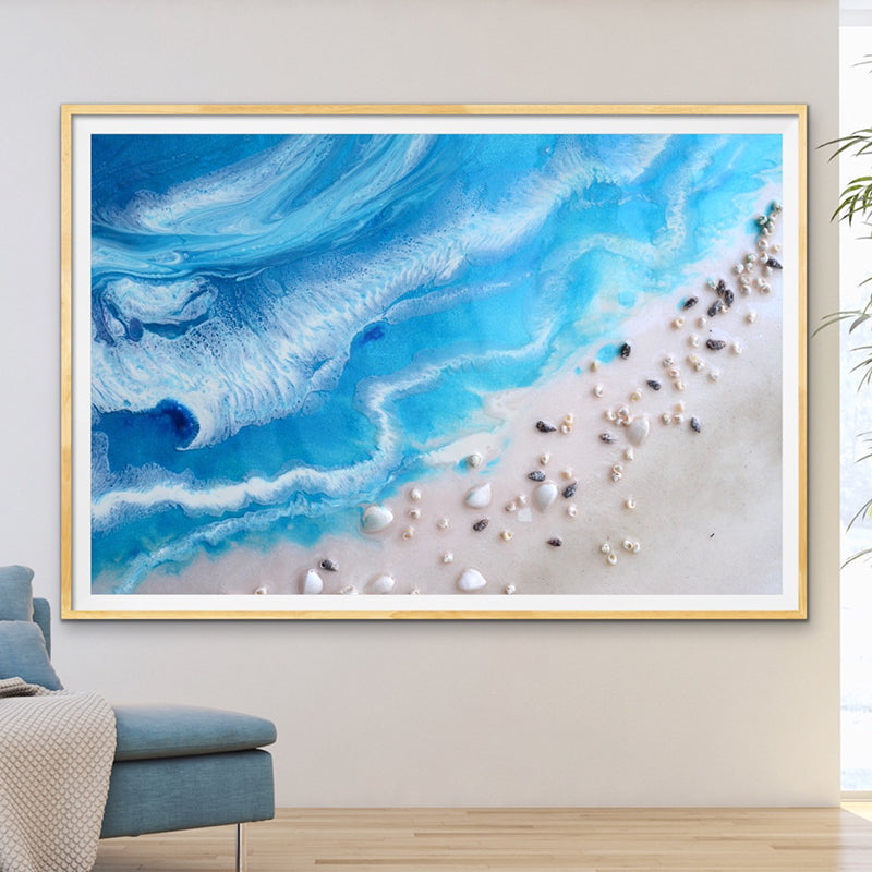 Abstract Ocean. Vivid Blue Beach. Bali Utopia 3. Art Print. Antuanelle 1 Ocean Artwork. Limited Edition Print