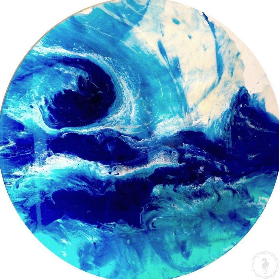 Deep Blue artwork. Abstract wave. Manly Beach. Antuanelle 2 Wave. Original Artwork
