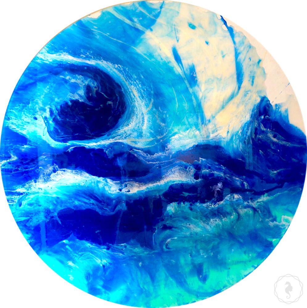 Deep Blue artwork. Abstract wave. Manly Beach. Antuanelle 4 Wave. Original Artwork