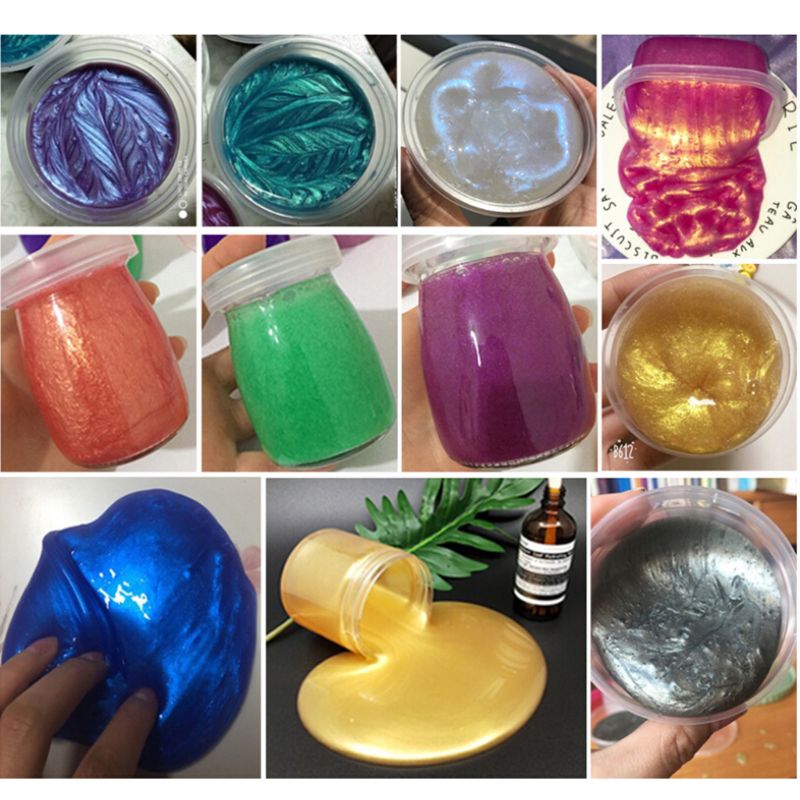 1 Set Pearlescent Mica Powder for Epoxy Resin Pigment 8/12/15/24 color