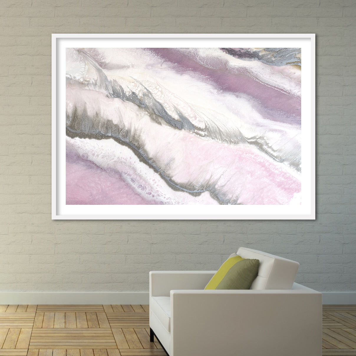 Abstract Artwork. Pink and Grey. Blush Sands 2. Art Print. Antuanelle 5 Limited Edition Print